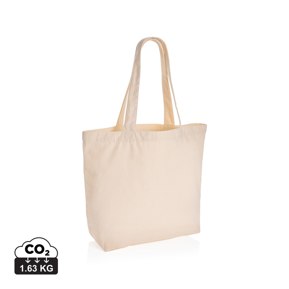 Impact Aware™ re-canvas shopper met vakje 240gsm ongeverfd
