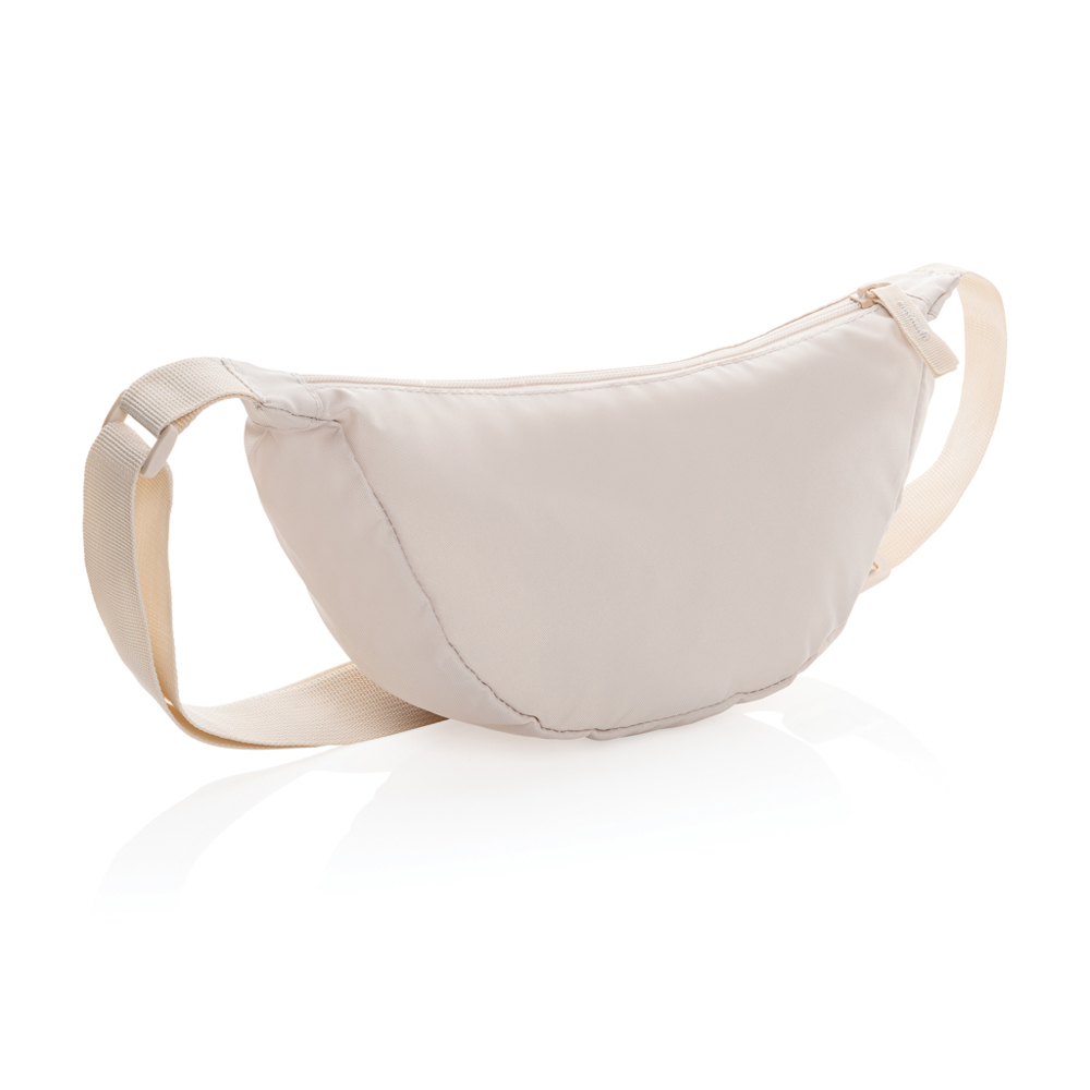 Crescent AWARE™ RPET halve maan sling bag - beige (± PMS Warm Grey 1)
