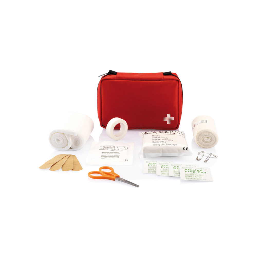Verzendbare eerste hulp set - rood (± PMS 186)