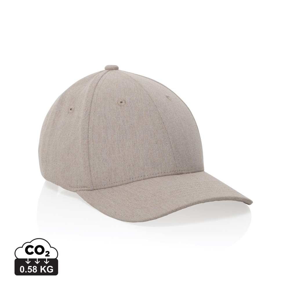 Milo AWARE™ recycled heather 6 paneel cap 200gr