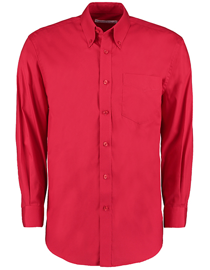 Kustom Kit - Men´s Classic Fit Premium Oxford Shirt Long Sleeve - Red