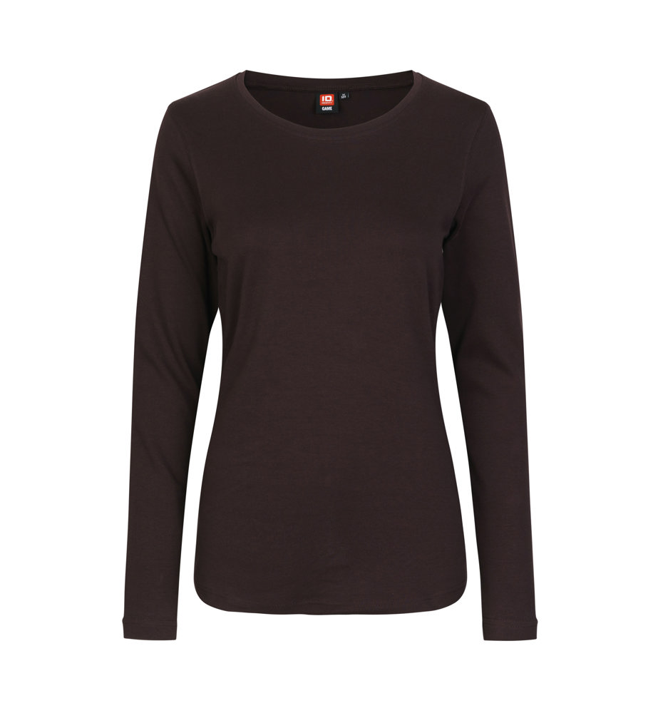 Interlock T-shirt | lange mouw | dames - Donker bordeaux (C-294)