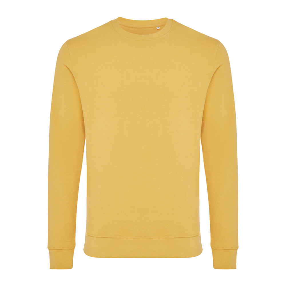 IQONIQ Zion gerecycled katoen sweater - ochre yellow (± PMS 14-1041 TCX)