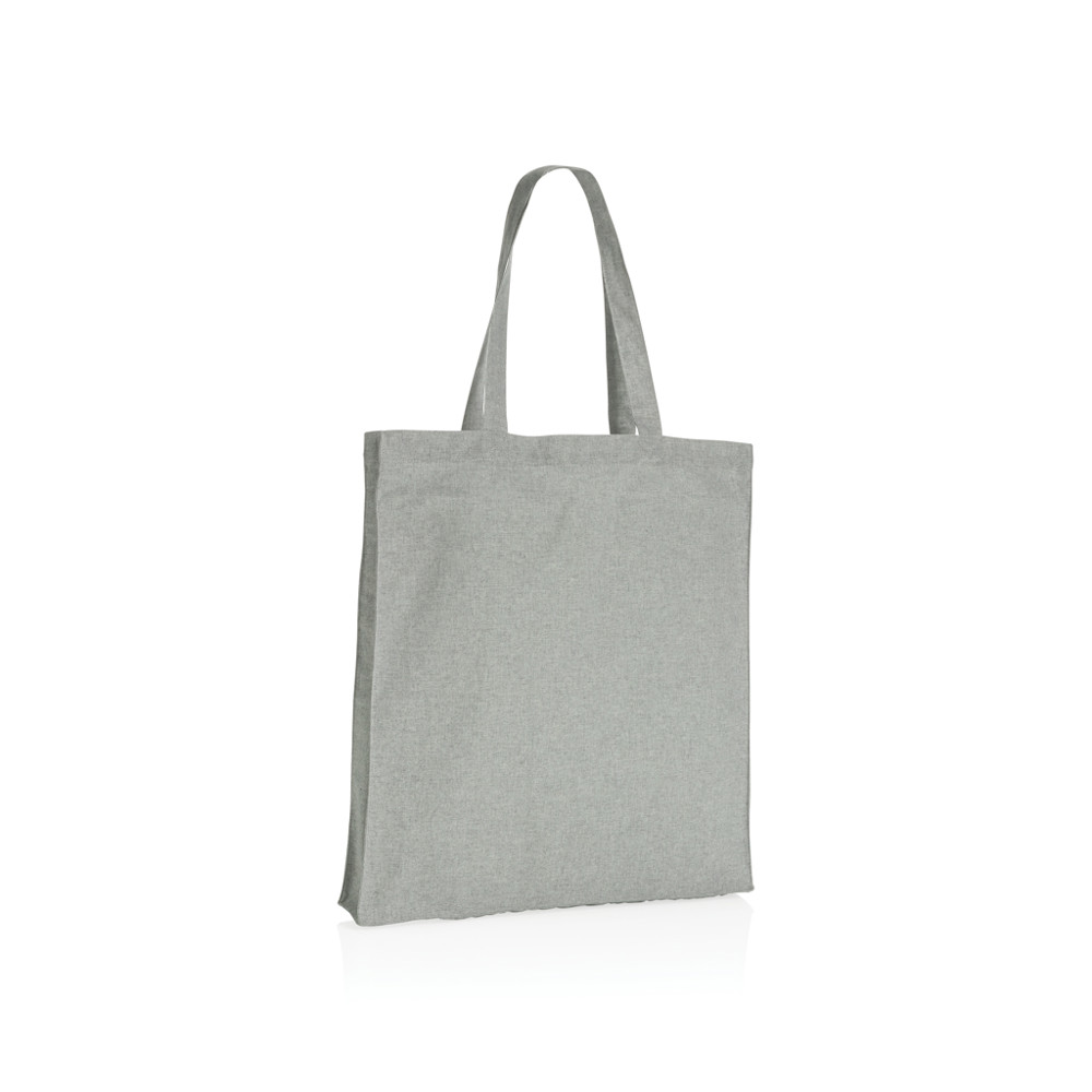 Impact AWARE™ gerecycled katoenen draagtas met bodem 145gsm - grijs (± PMS Grey)