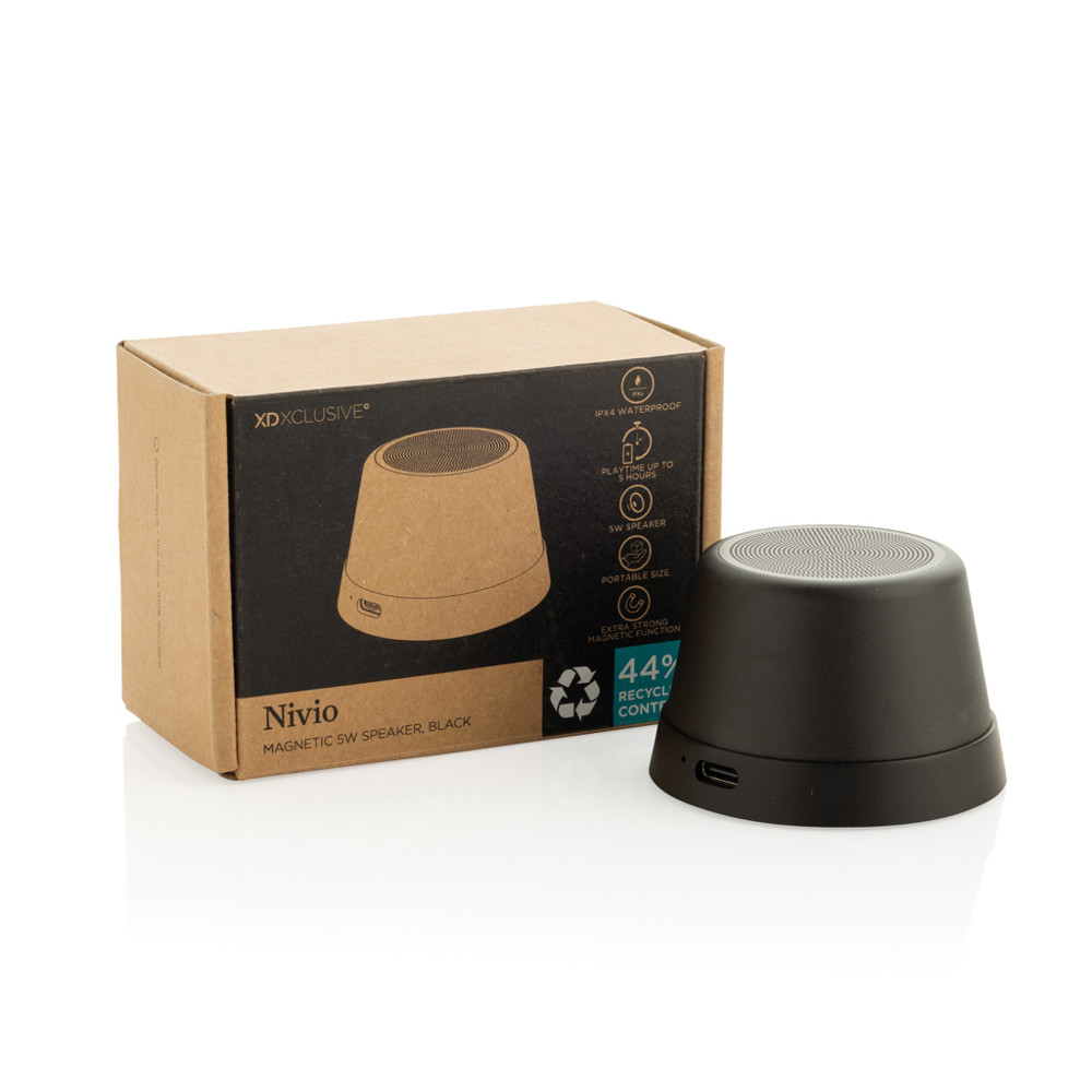 Nivio RCS gerecycled aluminum magnetische 5W Speaker