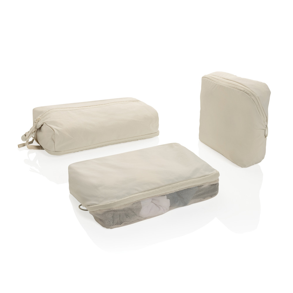 KENTO URBAN RCS gerecyclede nylon packing cube set - beige (± PMS 2330C)
