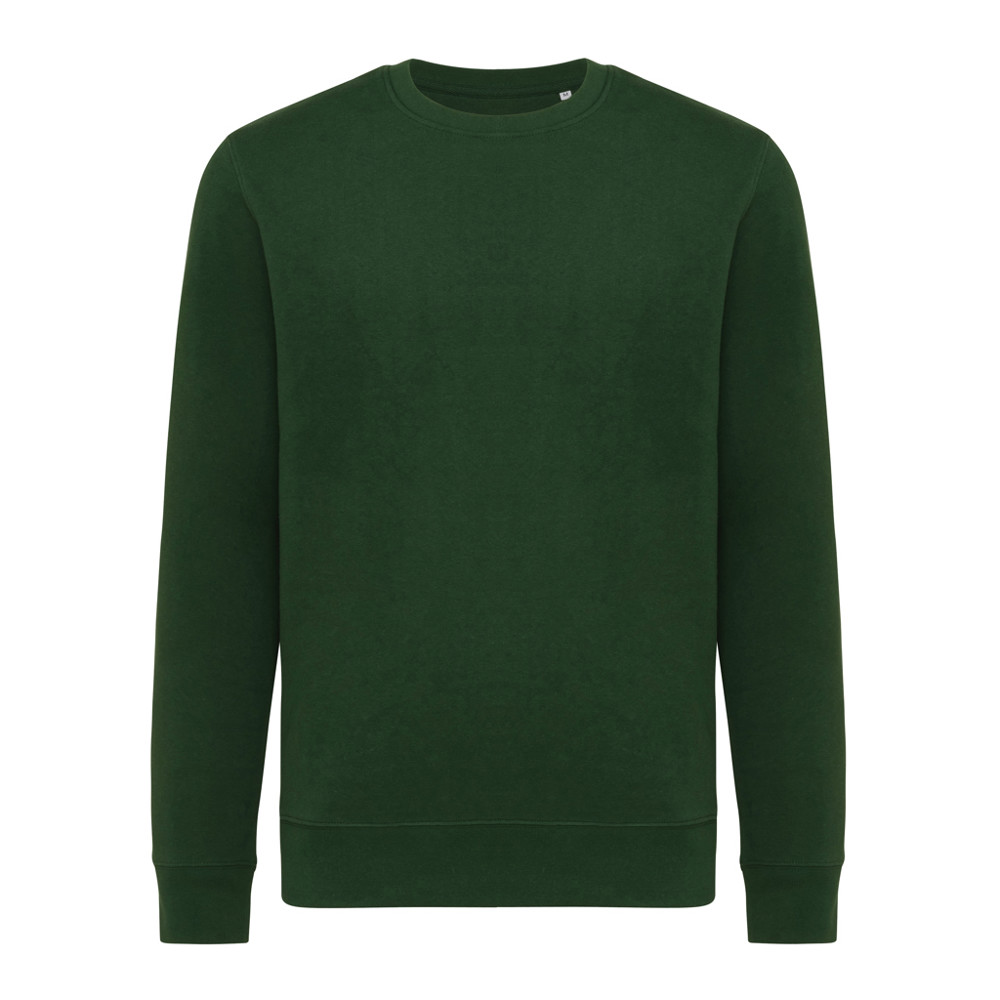 IQONIQ Etosha lichtgewicht gerecycled katoen sweater - forest green (± PMS 19-5920TCX)