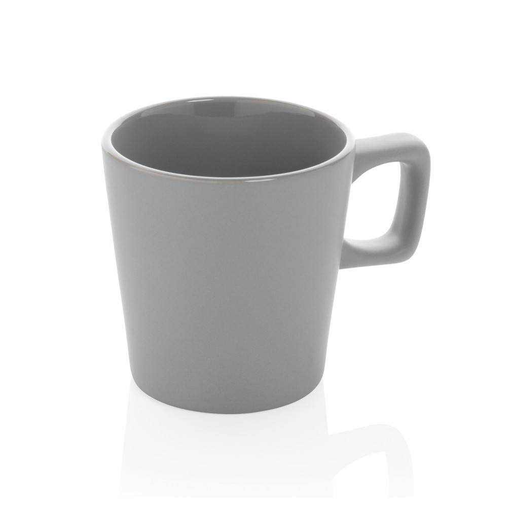 Keramische moderne koffiemok 300 ml - grijs (± PMS 16-3916TCX)