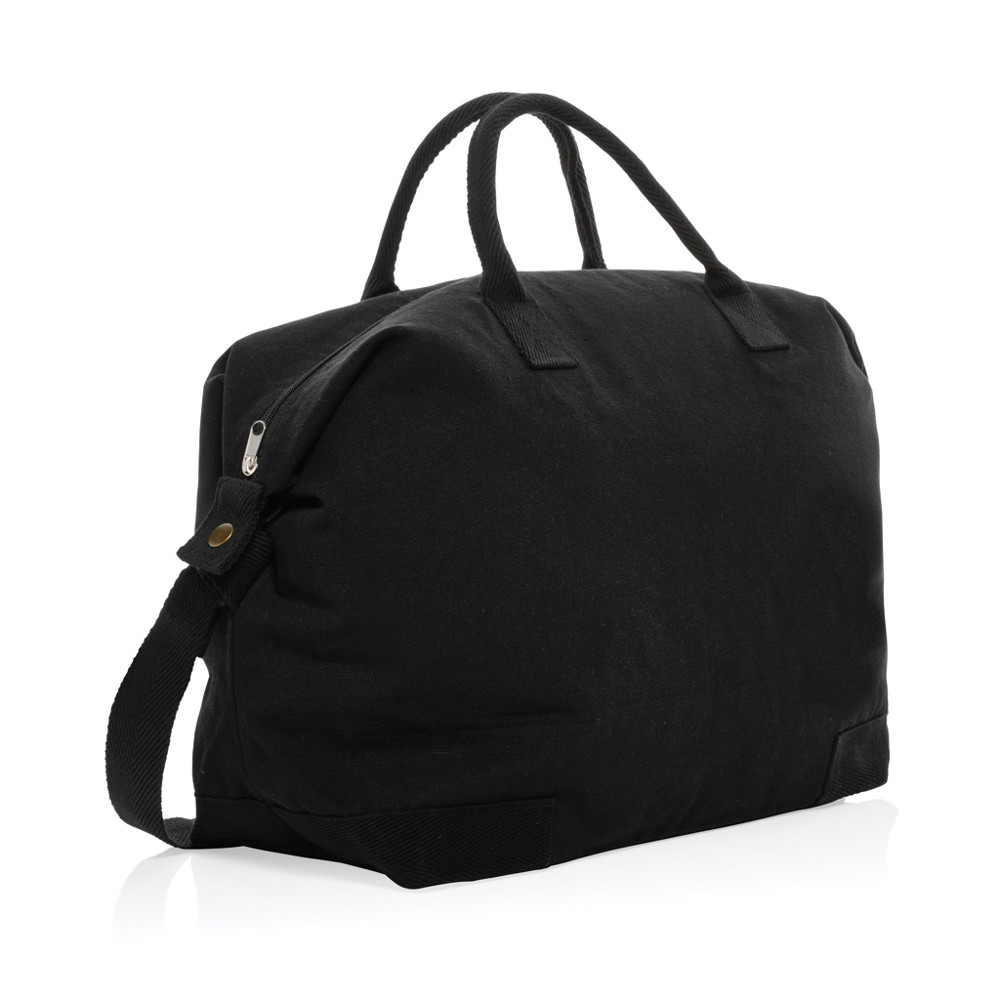 Kezar AWARE™ 500gsm gerecycled canvas deluxe weekendtas - zwart (± PMS Black)