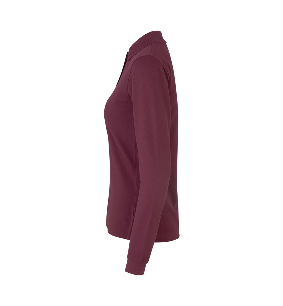 Poloshirt met lange mouw | stretch | dames