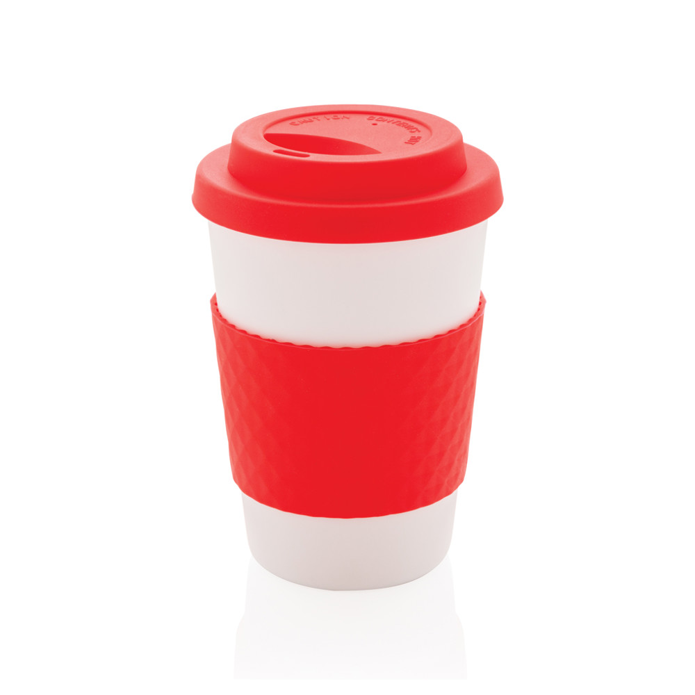 Herbruikbare koffiebeker 270ml - rood (± PMS 186C)