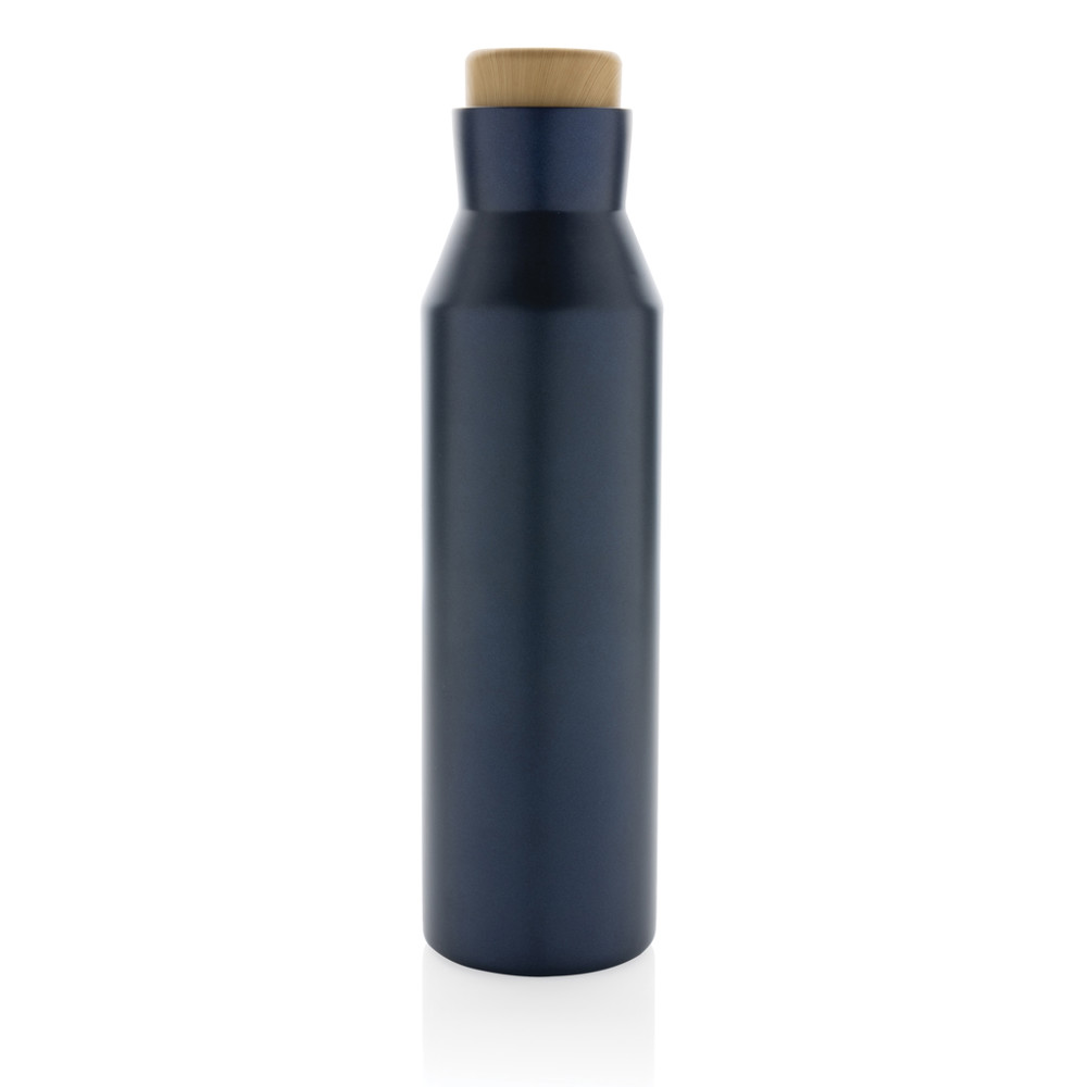 Gaia RCS-gecertificeerde gerecyclede rvs vacuümfles - blauw (± PMS 8781 C)