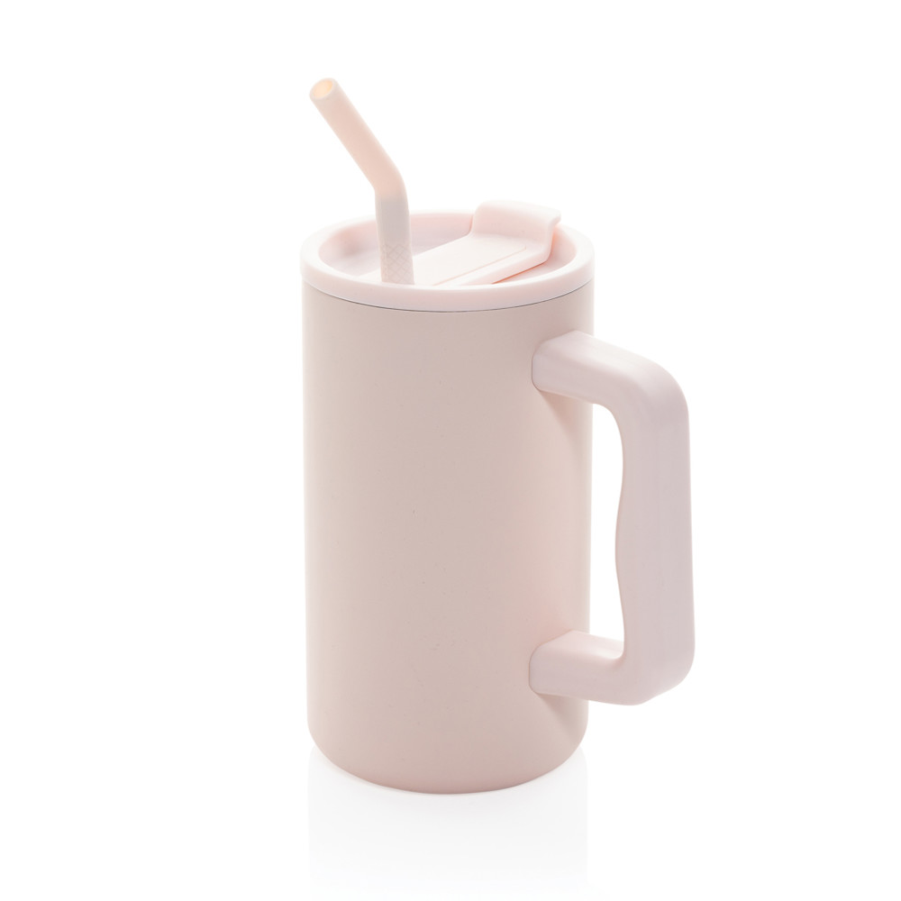 Cube RCS gerecycled RVS beker 800ml - roze (± PMS Pink 9283C)