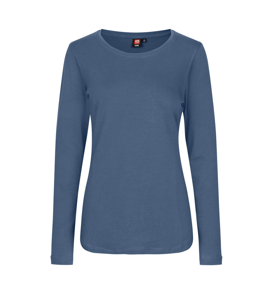 Interlock T-shirt | lange mouw | dames - Indigo (C-780)