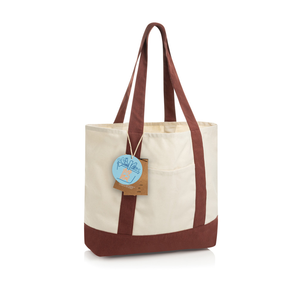 SHOP LOCAL AWARE™ recycled cotton 350gsm Tote bag - bordeauxrood (± PMS burgundy)