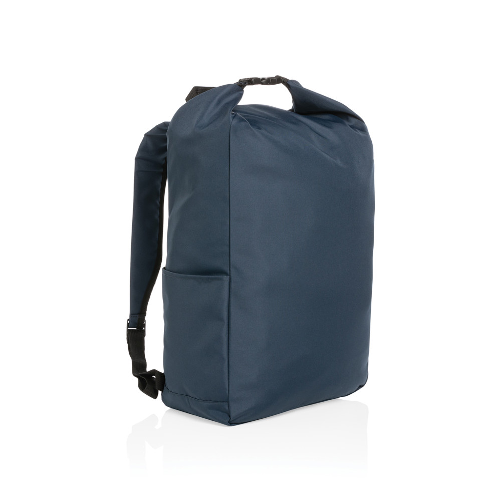 Impact AWARE™ RPET lichtgewicht rolltop rugzak - donkerblauw (± PMS 539)