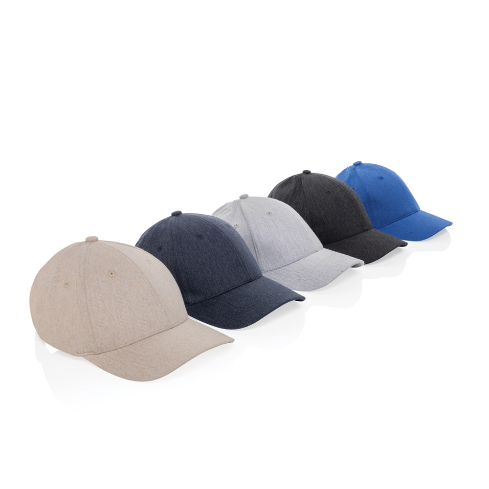 Milo AWARE™ recycled heather 6 paneel cap 200gr