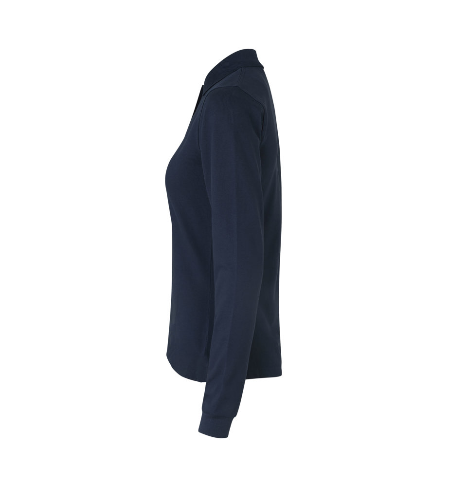 Poloshirt met lange mouw | stretch | dames