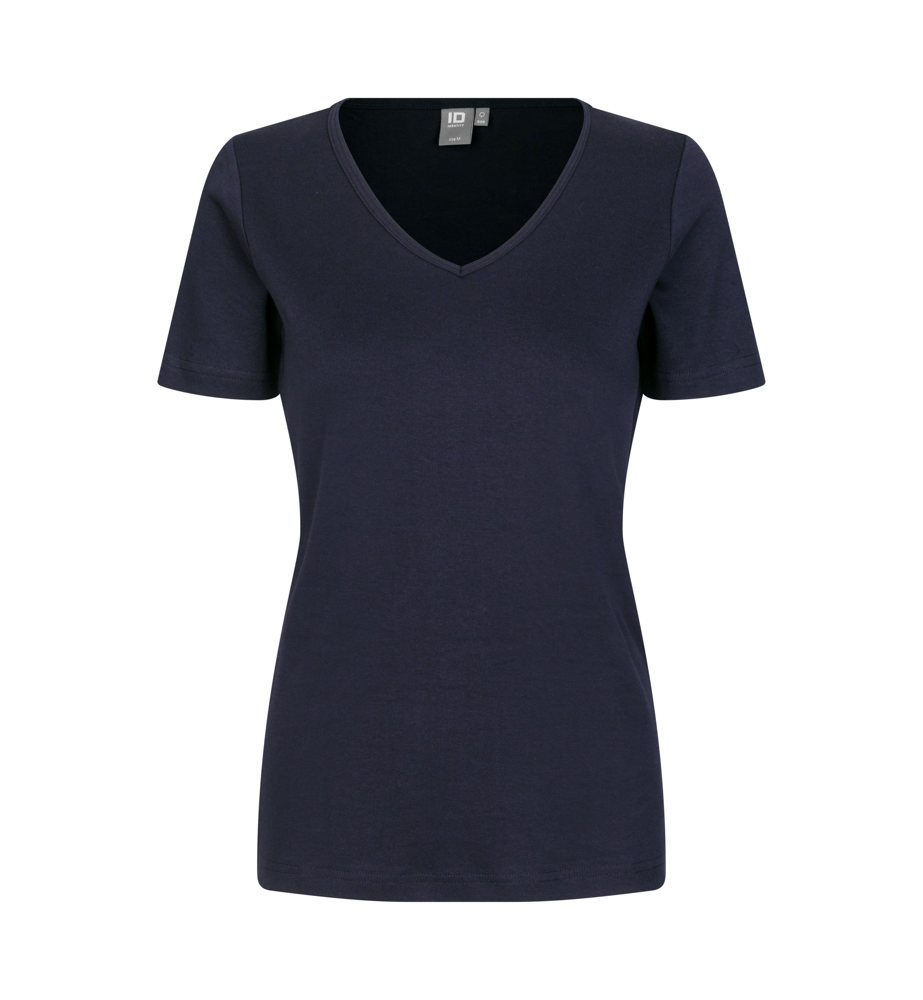 Interlock T-shirt | v-hals | dames - Marine (C-790)