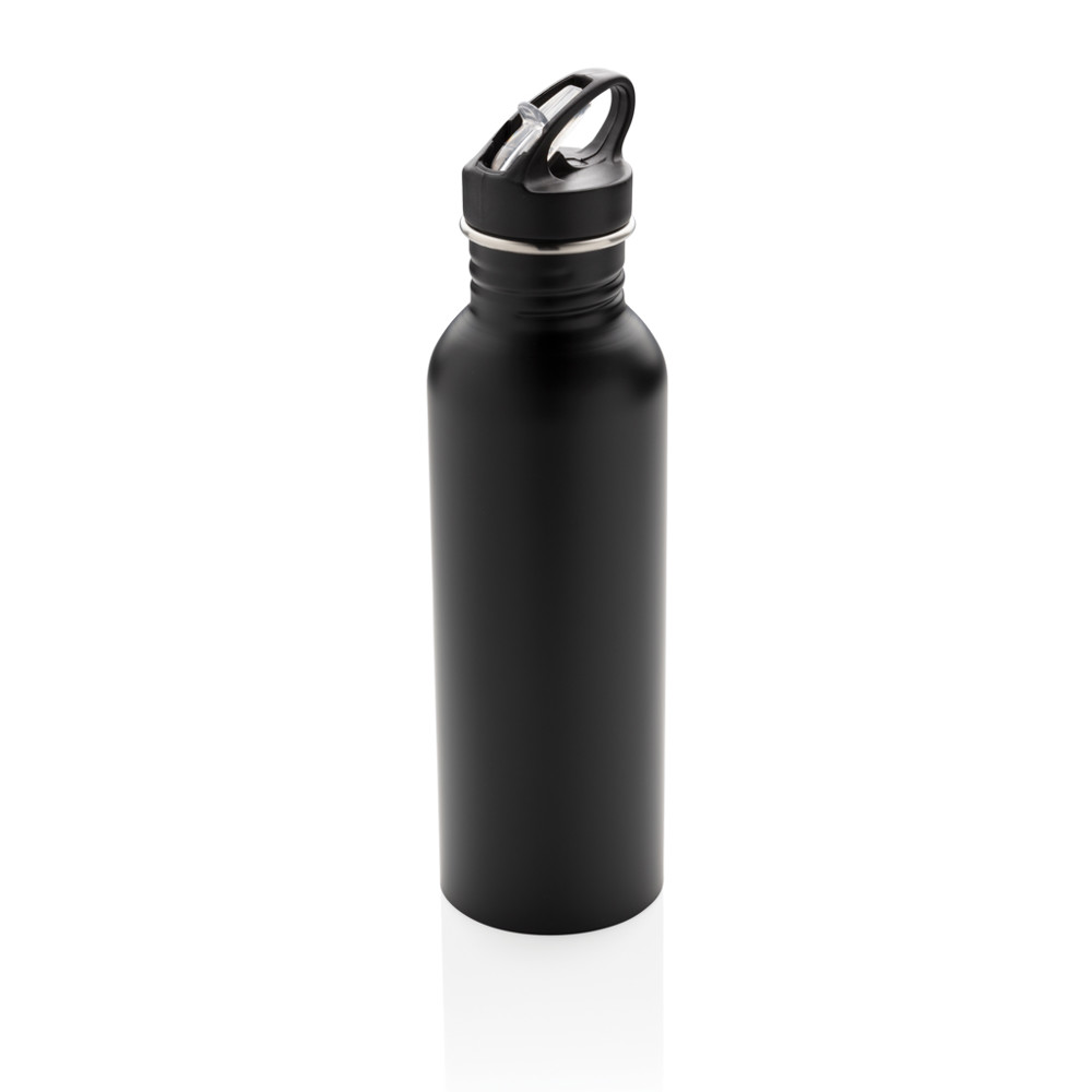 Deluxe RVS sportfles - zwart (± PMS Black)