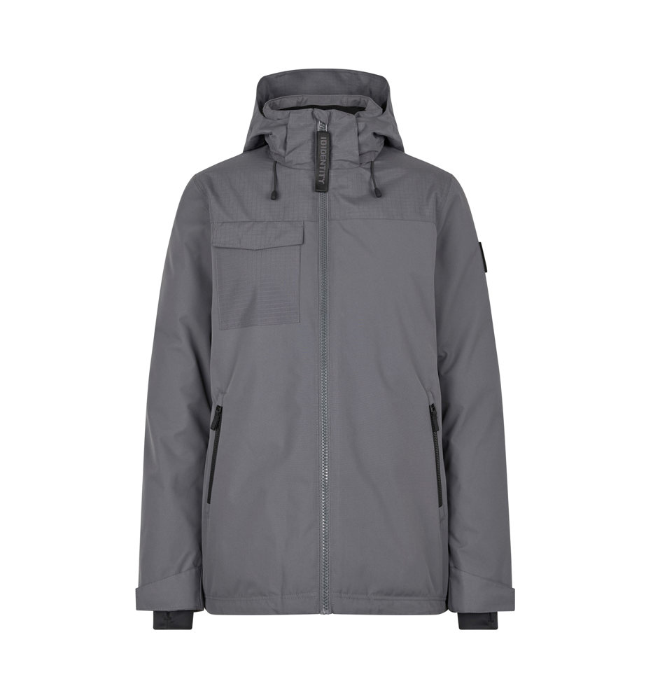 Gewatteerde winterjas met capuchon | dames - Silver grey (C-265)