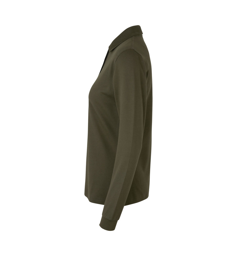 Poloshirt met lange mouw | stretch | dames