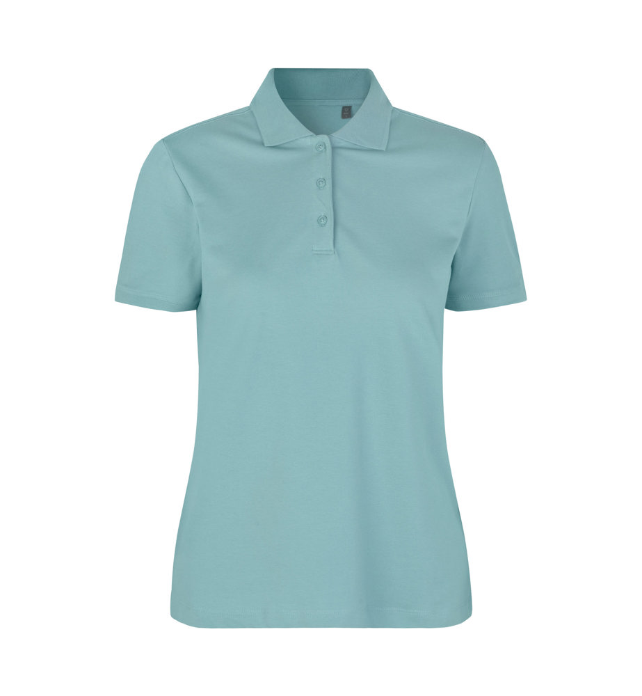 Poloshirt | biologisch kantoen| dames - Stoffige Aqua (C-392)
