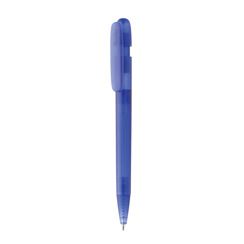 Devin GRS-gecertificeerde RABS-pen transparant - blauw (± PMS 7686)