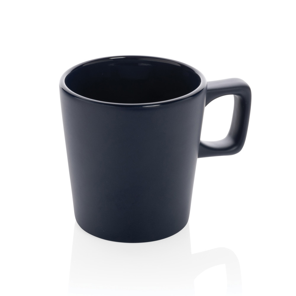Keramische moderne koffiemok 300 ml - donkerblauw (± PMS 19-3940TCX)