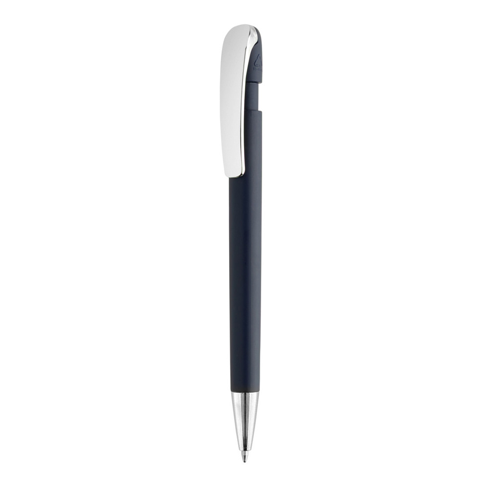 Glide GRS gecertificeerde R-ABS Pen met metalen clip - donkerblauw (± PMS 4280C)