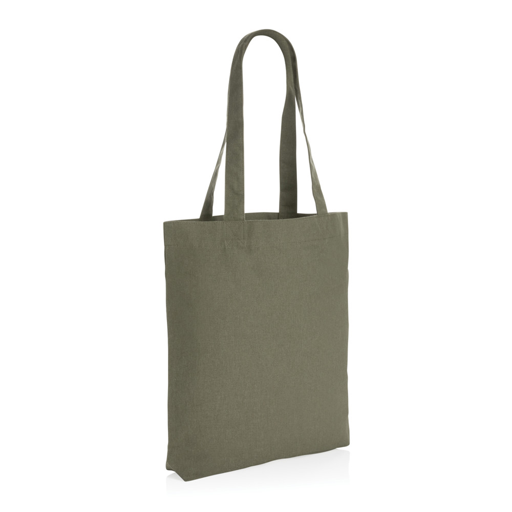 Impact AWARE™ recycled canvas tas 285gsm ongeverfd - groen (± PMS 5625)