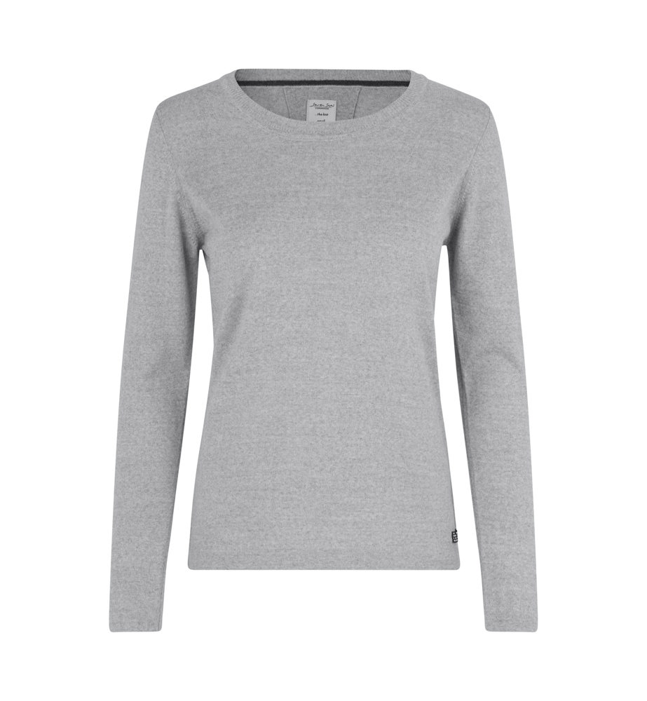SEVEN SEAS The knit | o-neck | dames - Lichtgrijs gemêleerd (C-201)