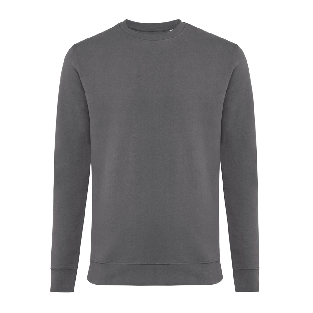 IQONIQ Zion gerecycled katoen sweater - antraciet (± PMS 19-3900 TCX)