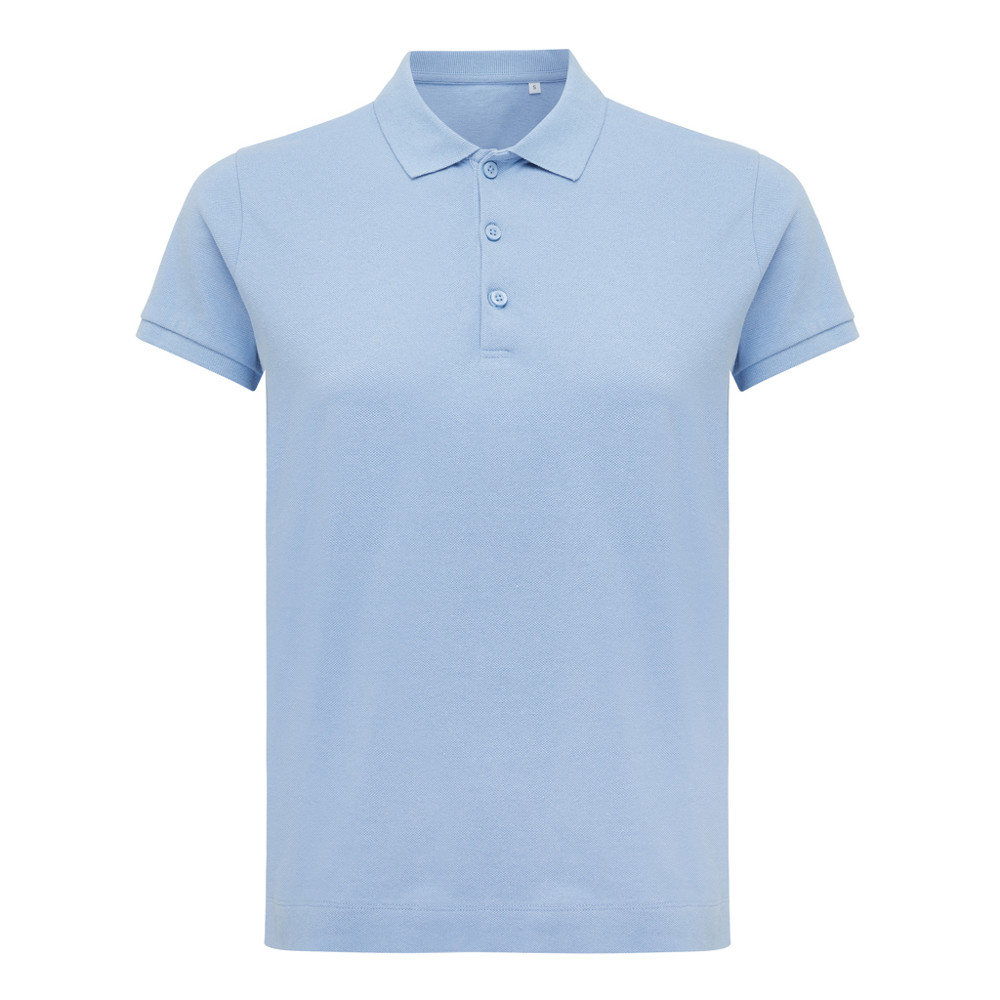 IQONIQ Yosemite dames recycled katoen pique polo - sky blue (± PMS 15-3930 TCX)