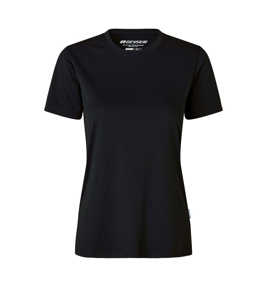 GEYSER T-shirt | essential | dames - Zwart (C-900)