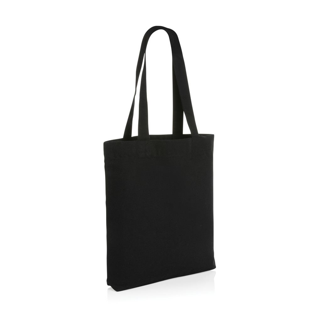 Impact AWARE™ recycled canvas tas 285gsm ongeverfd - zwart (± PMS Black)