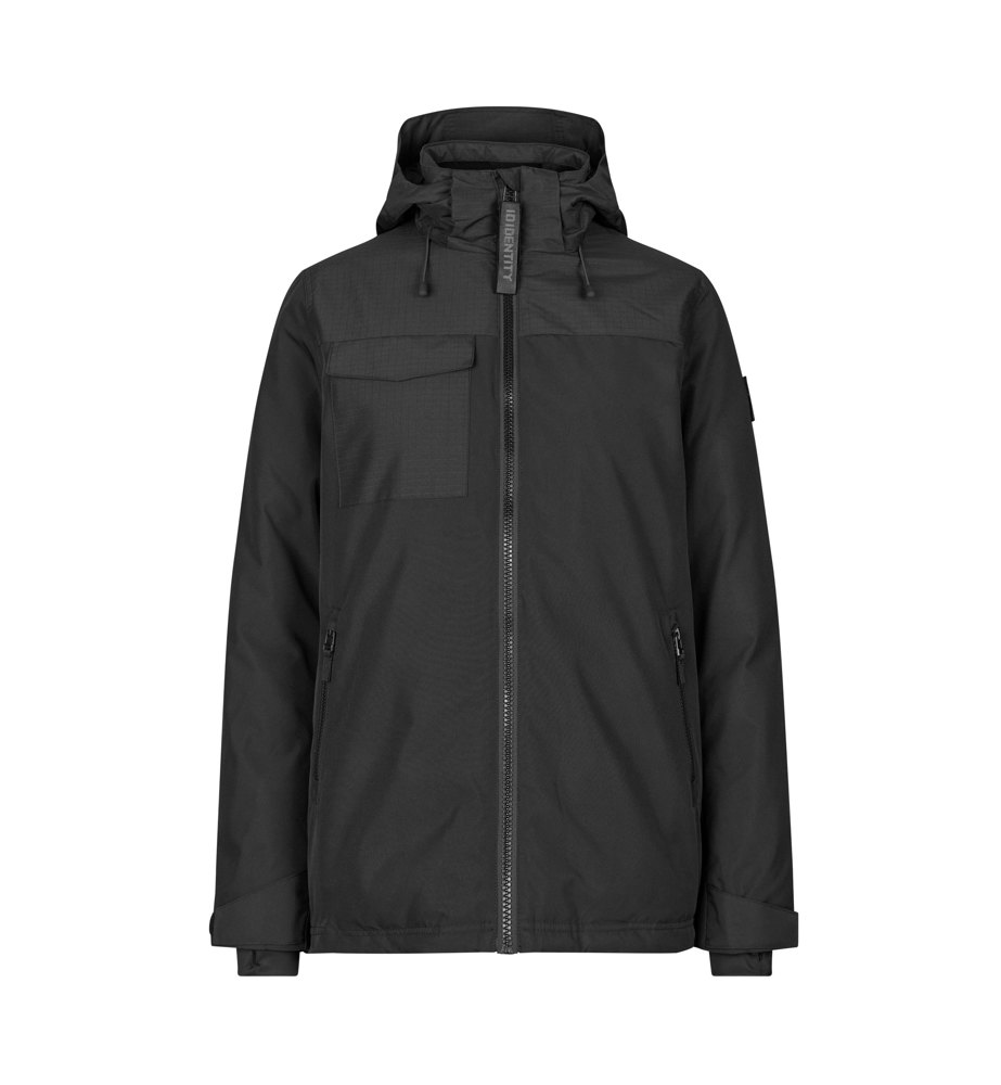 Gewatteerde winterjas met capuchon | dames - Zwart (C-900)