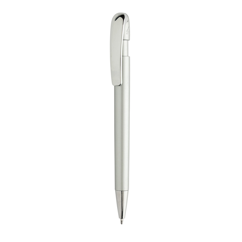 Glide GRS gecertificeerde R-ABS Pen met metalen clip - grijs (± PMS Cool gray 8C)