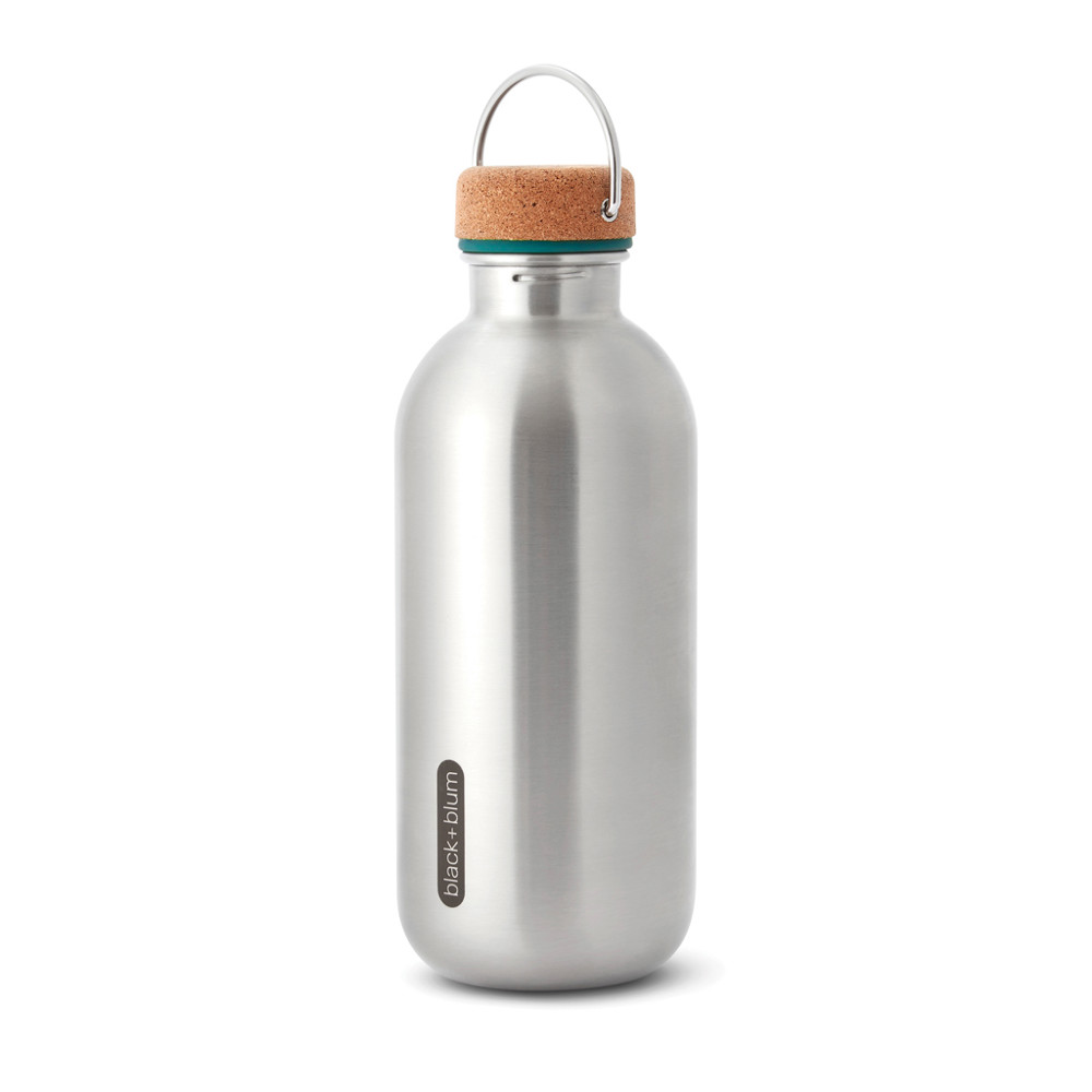 Black+Blum Stalen Water Fles 600ml - turquoise (± PMS 315U)