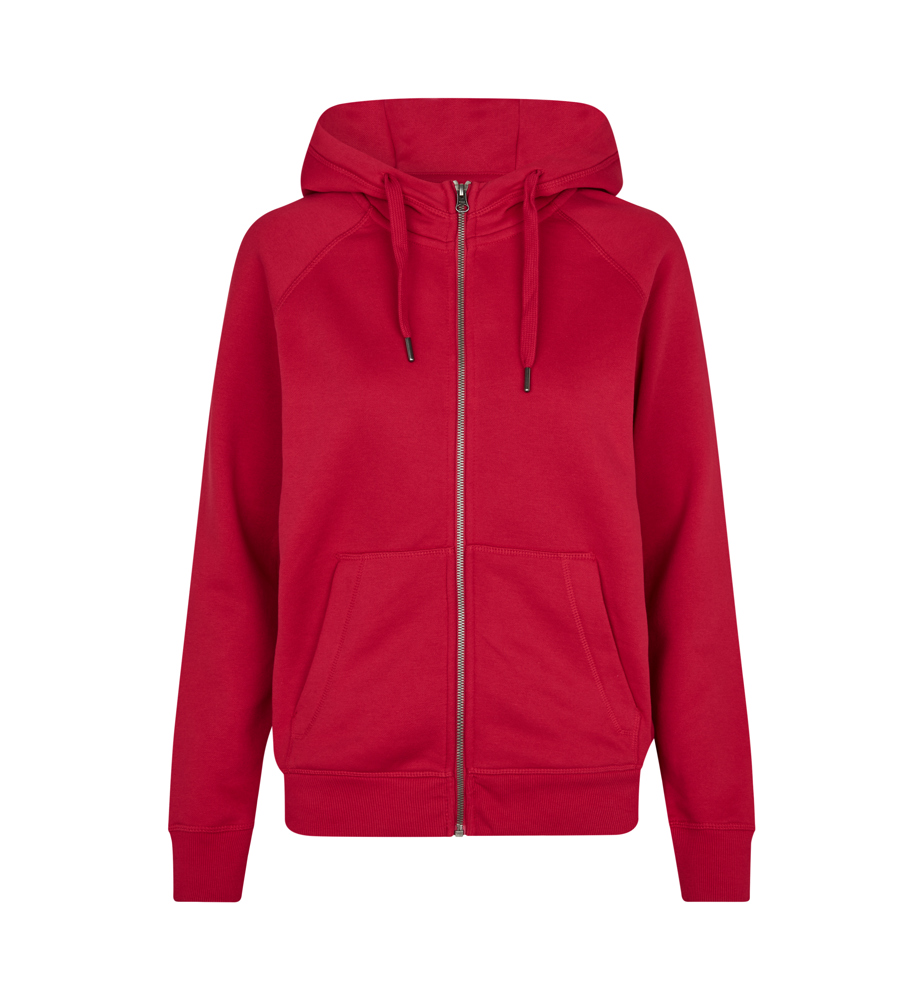 CORE hoodie | met rits | dames - Rood (C-330)