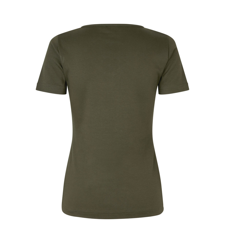 Interlock T-shirt | v-hals | dames