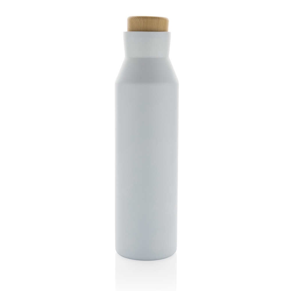 Gaia RCS-gecertificeerde gerecyclede rvs vacuümfles - wit (± PMS White)