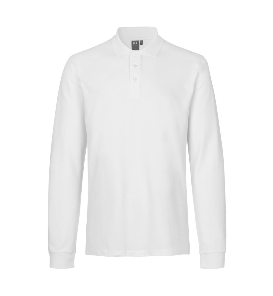Poloshirt met lange mouw | stretch
