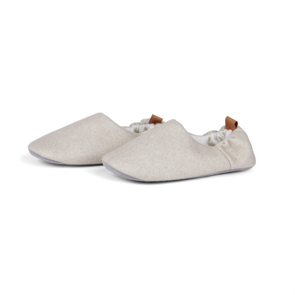 VINGA Moulton RCS RPETslippers S/M - beige, feather grey (± PMS beige/ ± PMS 15-1305 TPG)