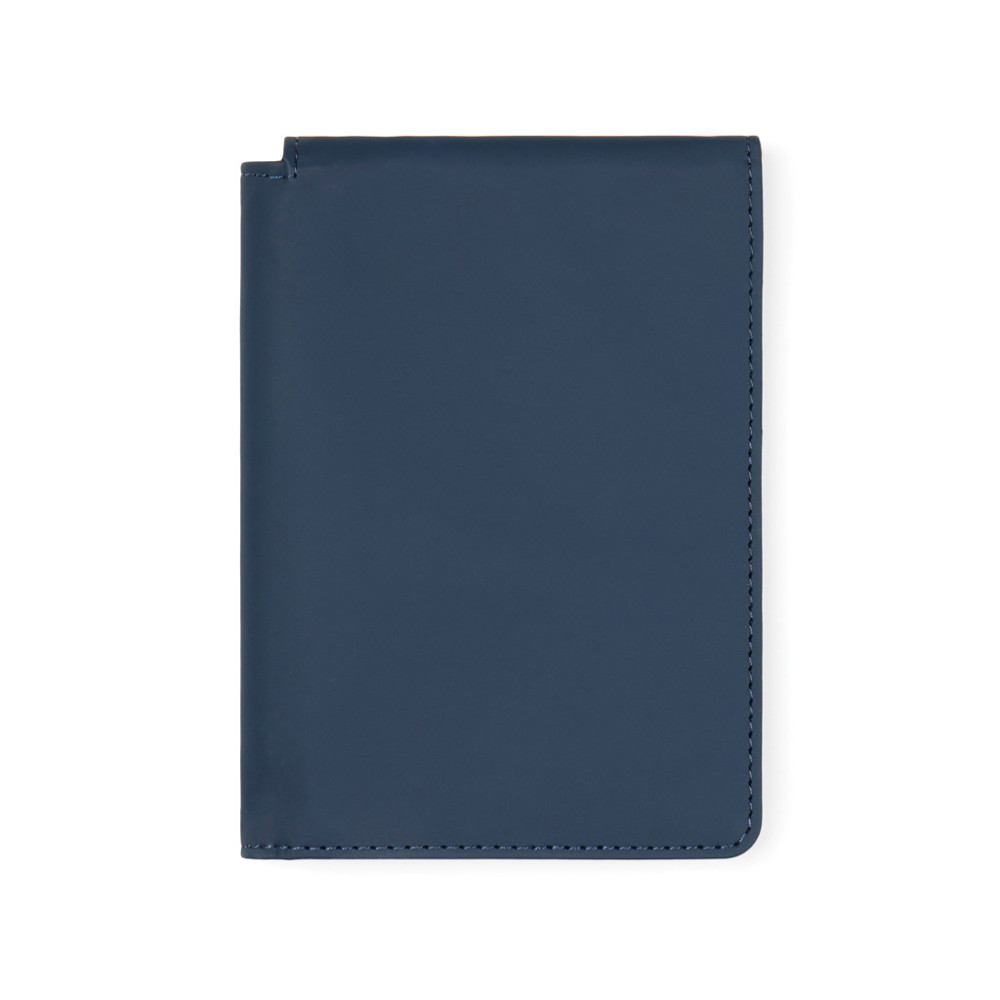 VINGA Baltimore RCS recycled polyester RFID paspoorthouder - donkerblauw (± PMS 19-4110 TPG)