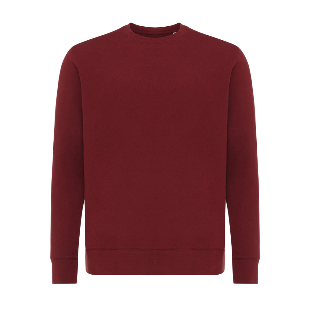 IQONIQ Etosha lichtgewicht gerecycled katoen sweater - bordeauxrood (± PMS 19-1724TCX)