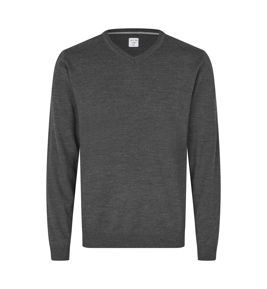 SEVEN SEAS The knit | v-neck - Donkergrijs gemêleerd (C-267)