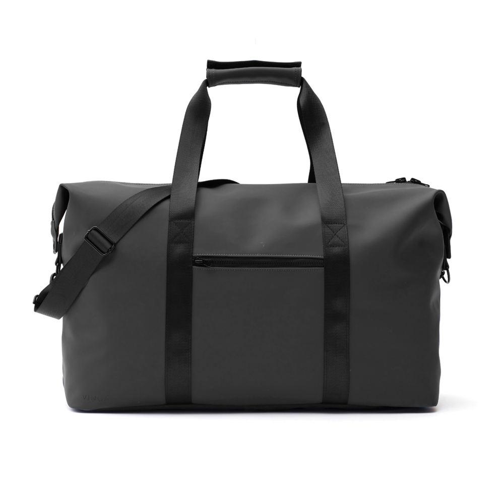VINGA Baltimore weekendtas - zwart (± PMS 19-0303 TPG)