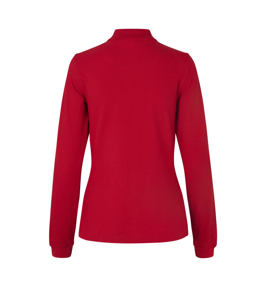 Poloshirt met lange mouw | stretch | dames