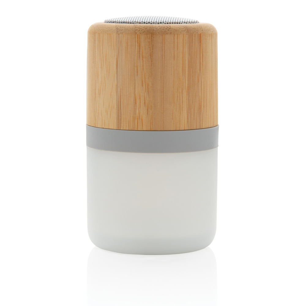 Draadloze bamboe 3W speaker met sfeerlicht